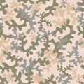 Seamless camouflage pattern - vector illustration Royalty Free Stock Photo