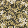 Seamless camouflage pattern - vector illustration Royalty Free Stock Photo