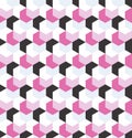 Seamless camouflage in simple Pink repeating pattern. Polygonal mosaic series for your design. Vector Royalty Free Stock Photo