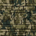 Seamless camouflage wall texture skin pattern vector for military textile. Usable for Jacket Pants Shirt and Shorts. Army camo mas Royalty Free Stock Photo