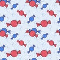 Seamless candies pattern Royalty Free Stock Photo