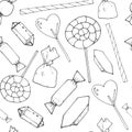 Seamless candies pattern Royalty Free Stock Photo