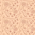 Seamless candies pattern Royalty Free Stock Photo