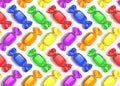 Seamless candy 3d background