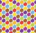 Seamless candy background pattern. Sugar coated candy on white background.