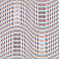 Seamless colourful pinstripe wave pattern background