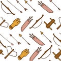 Seamless cartoon archery background