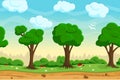 Seamless cartoon game landscape Royalty Free Stock Photo