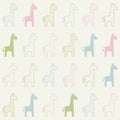 Seamless cartoon giraffe pattern