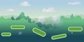 Seamless cartoon nature landscape with different platforms and separated layers for games. Royalty Free Stock Photo