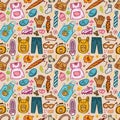 Seamless cartoon pattern Royalty Free Stock Photo