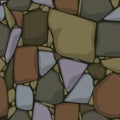 Seamless stone texture. Vector colored stones background. Royalty Free Stock Photo