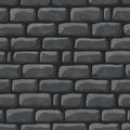 Seamless cartoon texture of dark cobblestone Royalty Free Stock Photo