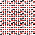 Seamless casino gambling poker background with red and black sy Royalty Free Stock Photo