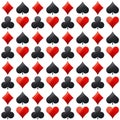 Seamless casino gambling poker background with red and black Royalty Free Stock Photo