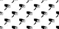 Seamless CCTV security camera icon pattern, repeats vertically and horizontally
