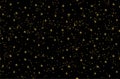 Seamless celestial pattern with gold stars on a black background, mystical ornament, magic banner of astrology, zodiac