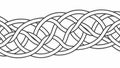 Seamless Celtic Knot Pattern Border, vector design Generative AI Royalty Free Stock Photo