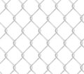 Seamless chain link fence pattern. Realistic metal wire fence vector texture. Royalty Free Stock Photo