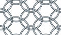 Seamless Chain Pattern, Interlocking Rings Vector, vector design Generative AI Royalty Free Stock Photo