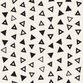 Seamless chaotic patterns. Randomly scattered geometric shapes. Abstract retro background design