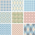 Seamless Check Pattern Set Royalty Free Stock Photo
