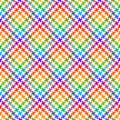 Seamless check plaid pattern. Bright colorful textured rainbow tartan vector background for modern spring summer autumn winter. Royalty Free Stock Photo