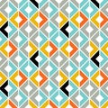 Geometric Seamless Pattern In Contrasting Colours Royalty Free Stock Photo