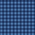 Seamless checkered pattern. Vintage blue plaid fabric texture. Abstract geometric background. Royalty Free Stock Photo