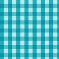 Seamless checkered patterns in turquoise color for textile design. Royalty Free Stock Photo