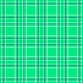 Seamless checkered plaid tartan green pattern