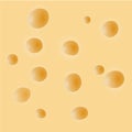 Seamless Cheese pattern, texture, food ingredient. Vector. Royalty Free Stock Photo