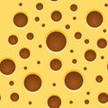 Seamless Cheese Pattern, Texture. Vector Royalty Free Stock Photo