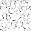 Seamless chemical pattern Royalty Free Stock Photo