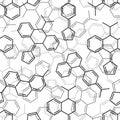 Seamless chemical pattern Royalty Free Stock Photo