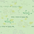 Seamless chemistry pattern Royalty Free Stock Photo