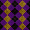 Seamless chequered knitted pattern Royalty Free Stock Photo