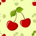 Seamless cherry background