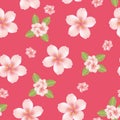 Seamless cherry blossom background