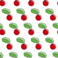 Seamless cherry pattern.