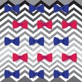 Seamless Chevron zigzag and bowtie pattern