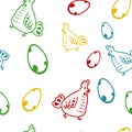 Seamless chicken pattern