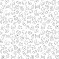 Seamless childish pattern for wallpaper or any background.