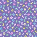 Seamless children`s floral pattern