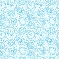 Seamless children`s pattern, various animals Royalty Free Stock Photo