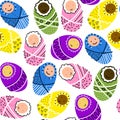 Seamless childrens doodle pattern Royalty Free Stock Photo