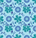 Seamless chinese floral background