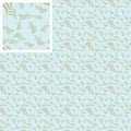 Seamless Chinese pattern with fern motif in the style chinoiserie