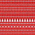 Seamless Christmas background, card - Scandinavian sweater style. Royalty Free Stock Photo