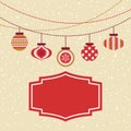 Seamless christmas ornament balls background Royalty Free Stock Photo